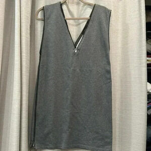 DIESEL Gray V Neck Zipper Tunic/Dress Size Small.